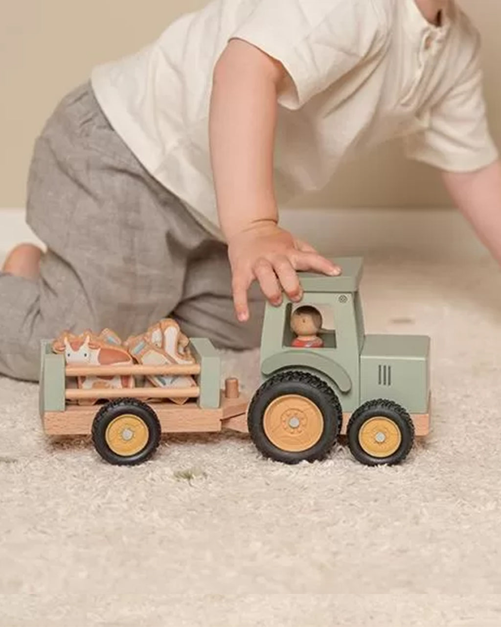 Little Dutch - Trattore Con Rimorchio Piccola Fattoria