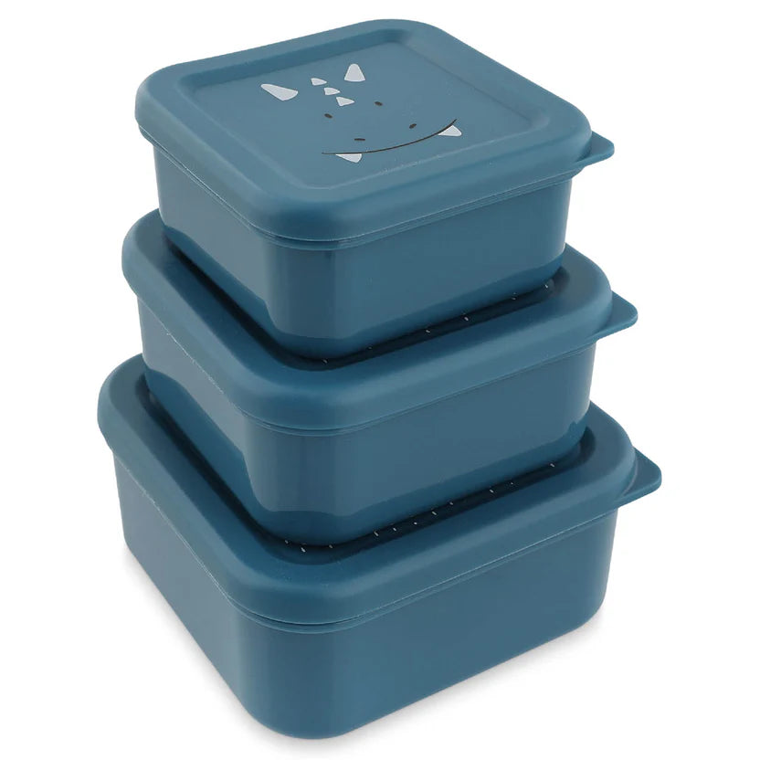 Trixie - Scatola porta snack impilabile – 3 pezzi – Triceratopo