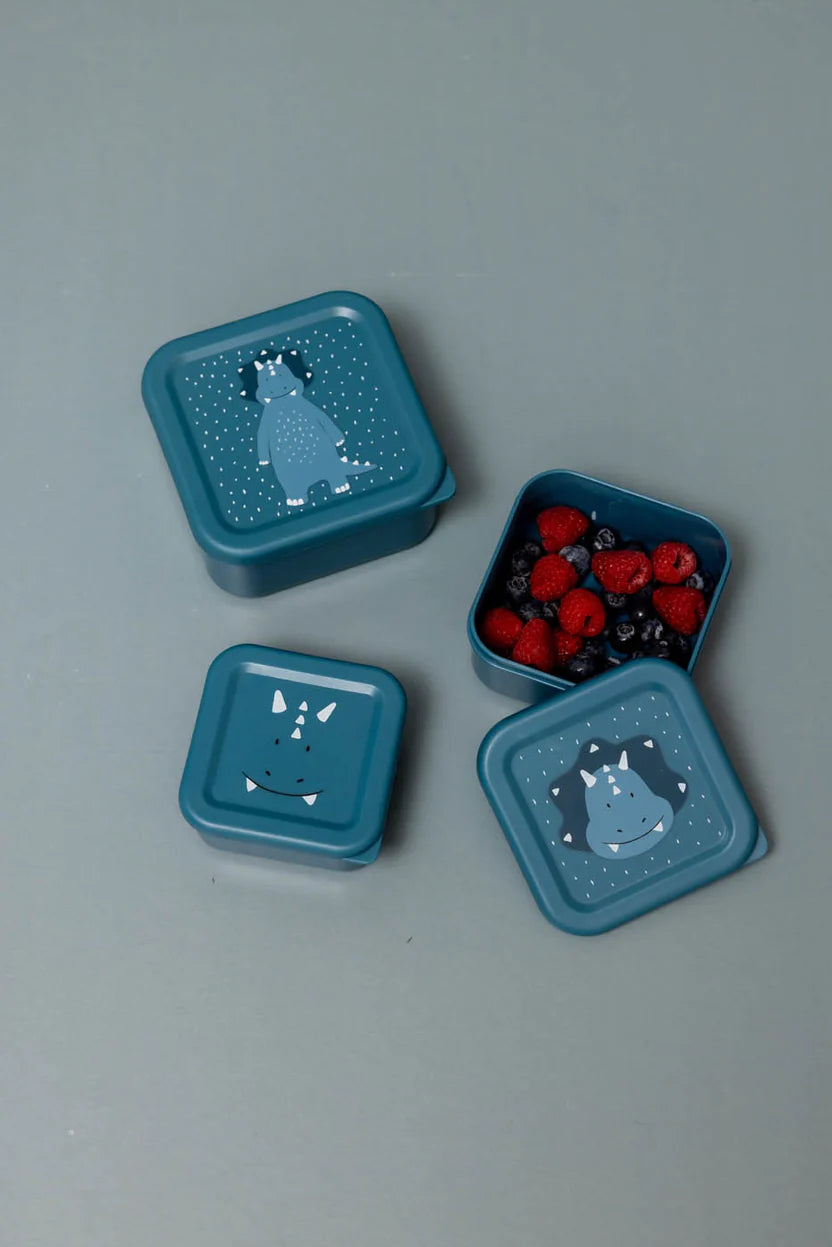 Trixie - Scatola porta snack impilabile – 3 pezzi – Triceratopo