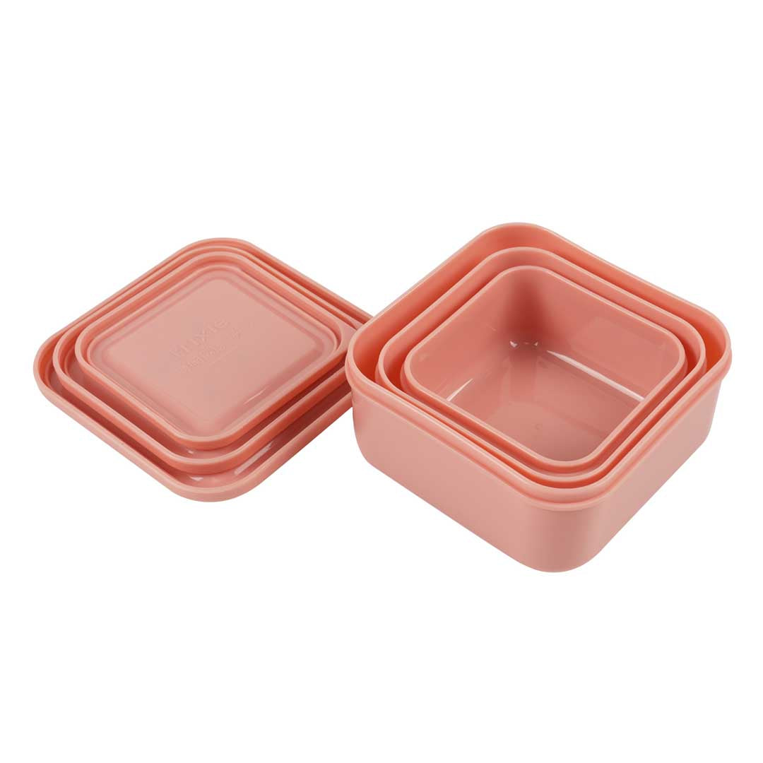 Trixie - Scatola porta snack impilabile – 3 pezzi – Signora Farfalla