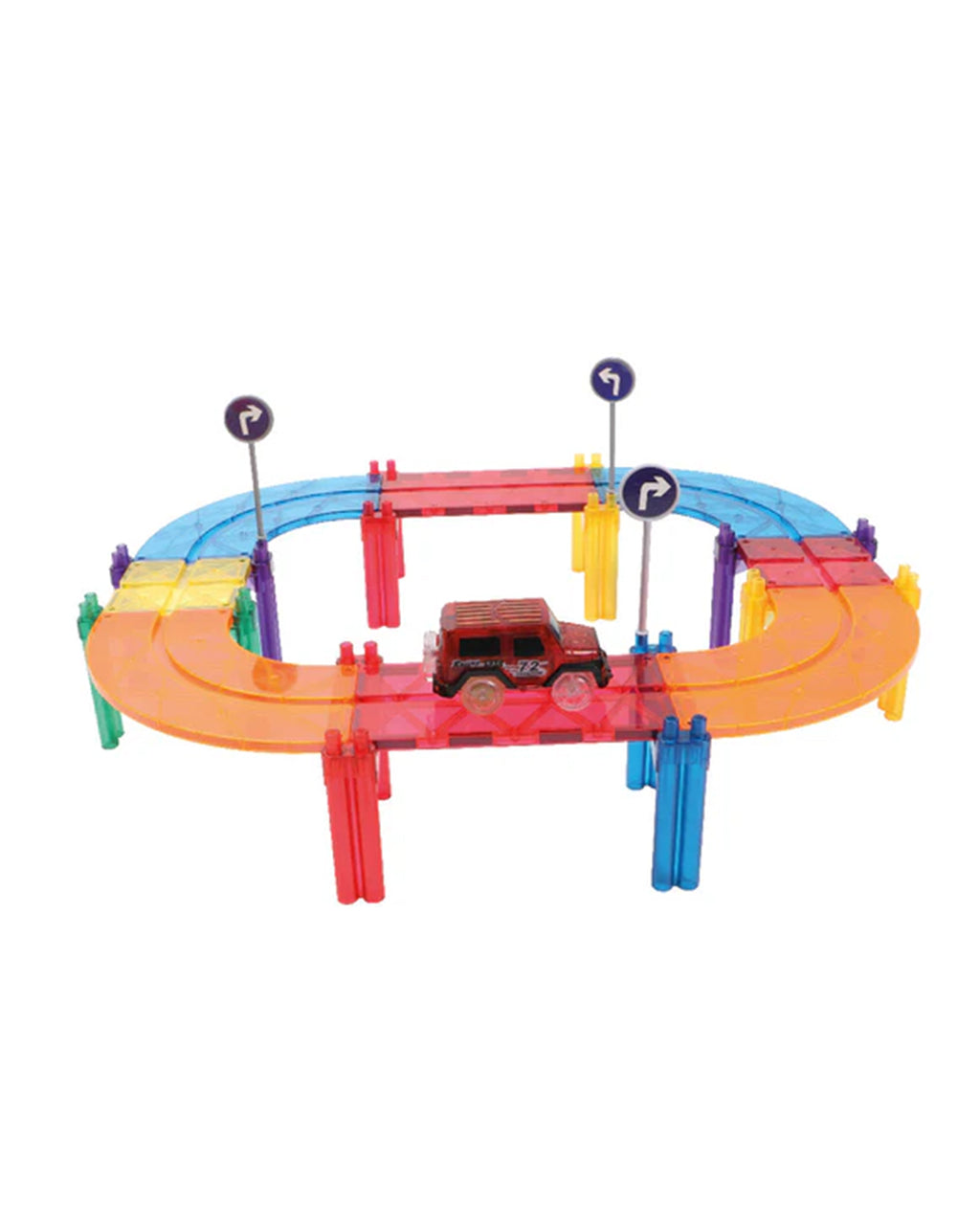 Clever Clixx - 65 Pezzi – Costruzioni Magnetiche Pista + Macchina