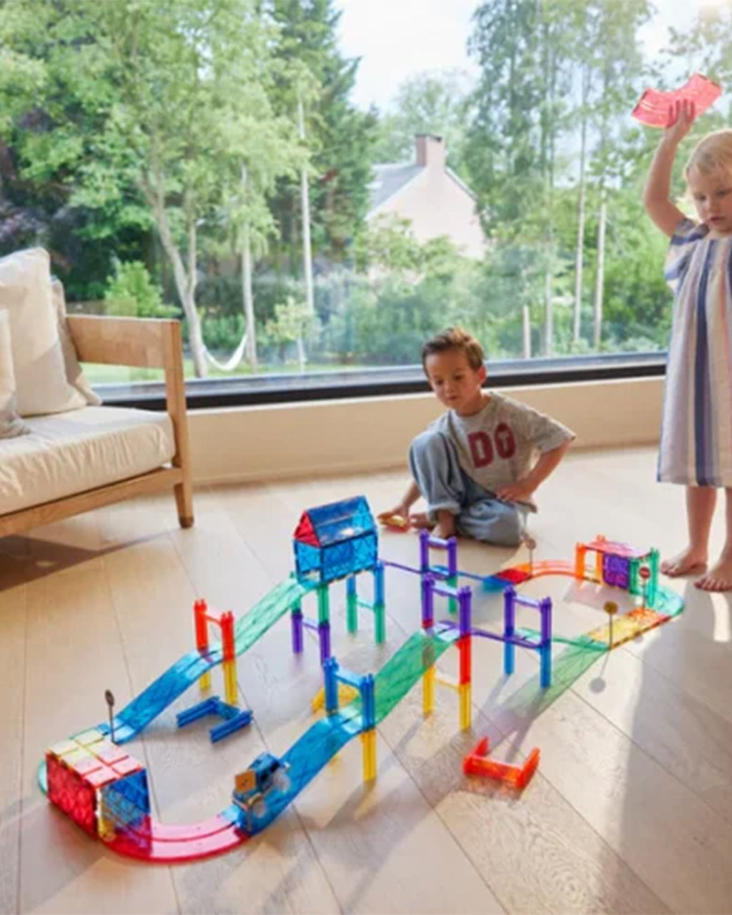 Clever Clixx - 65 Pezzi – Costruzioni Magnetiche Pista + Macchina