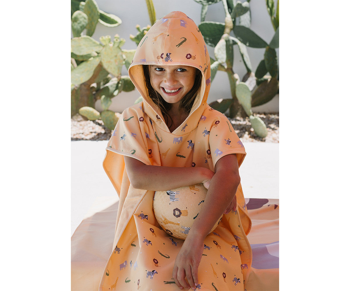Monneka-Poncho Spiaggia Wild Animals