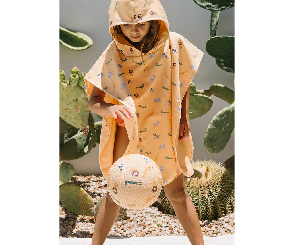 Monneka-Poncho Spiaggia Wild Animals