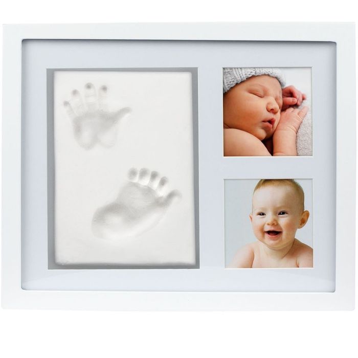 Pearhead -Cornice "Baby" per 2 foto, mano e impronta del piede