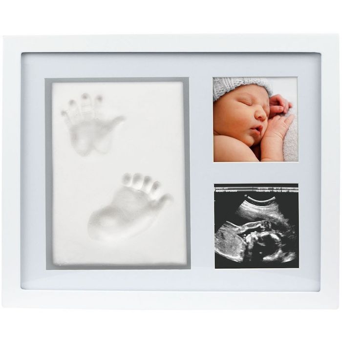 Pearhead -Cornice "Baby" per 2 foto, mano e impronta del piede