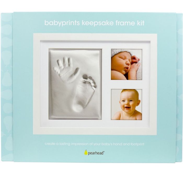 Pearhead -Cornice "Baby" per 2 foto, mano e impronta del piede