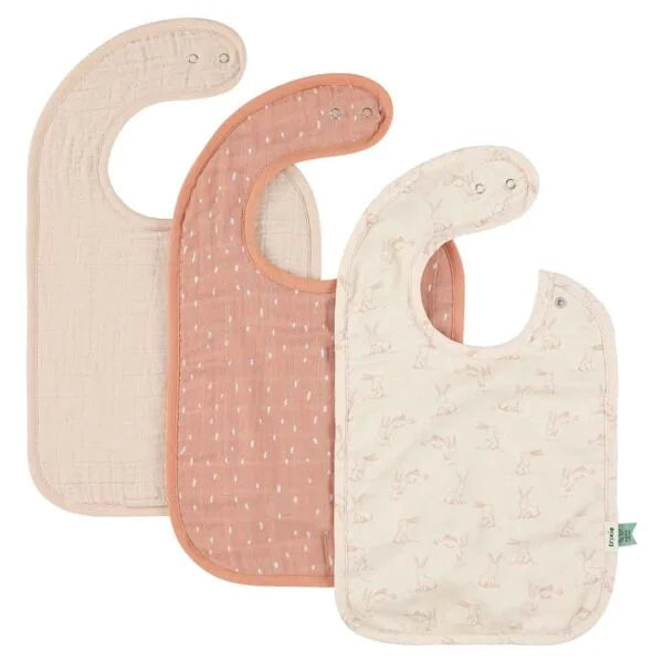 Trixie - Bavaglino in Cotone Rosy Rabbit 3 pz