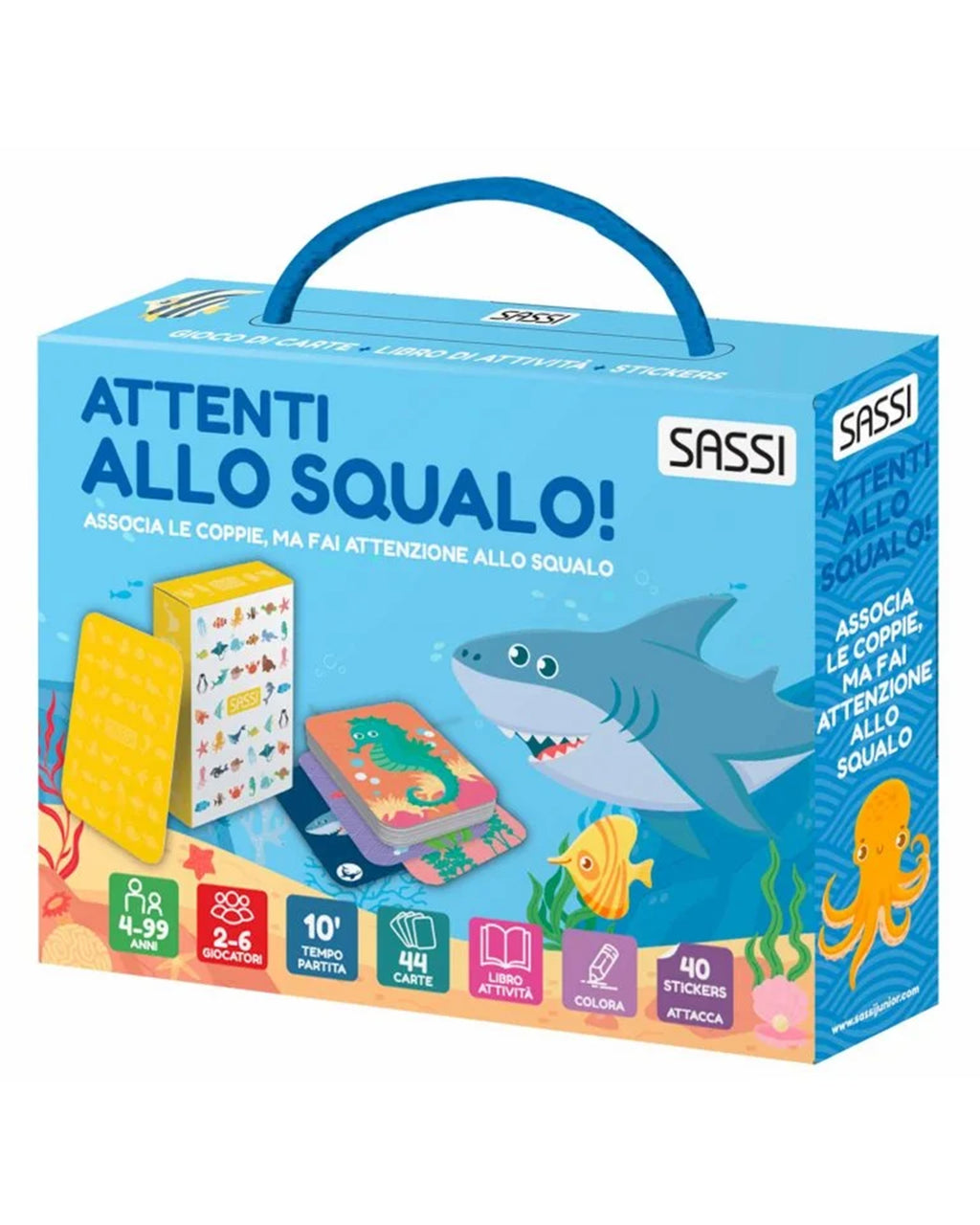 Sassi Yunior Editore - Attenti allo squalo! - Gioco società e libro attività