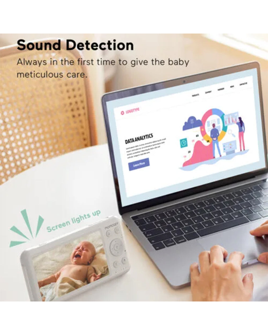 Momcozy - Baby monitor video Momcozy - 5 pollici