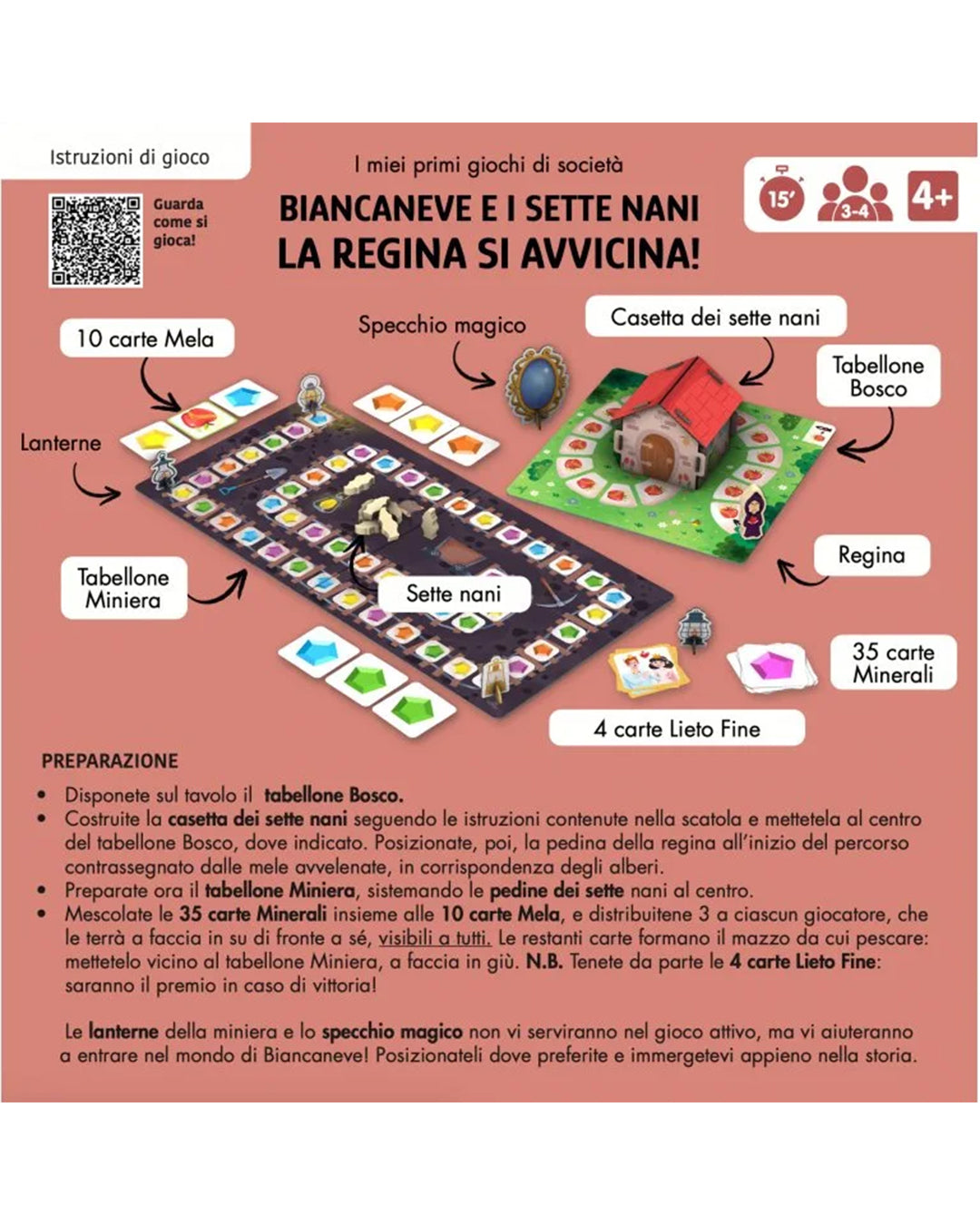 Sassi Editore - Biancaneve e i sette nani - Gioco di società e libro