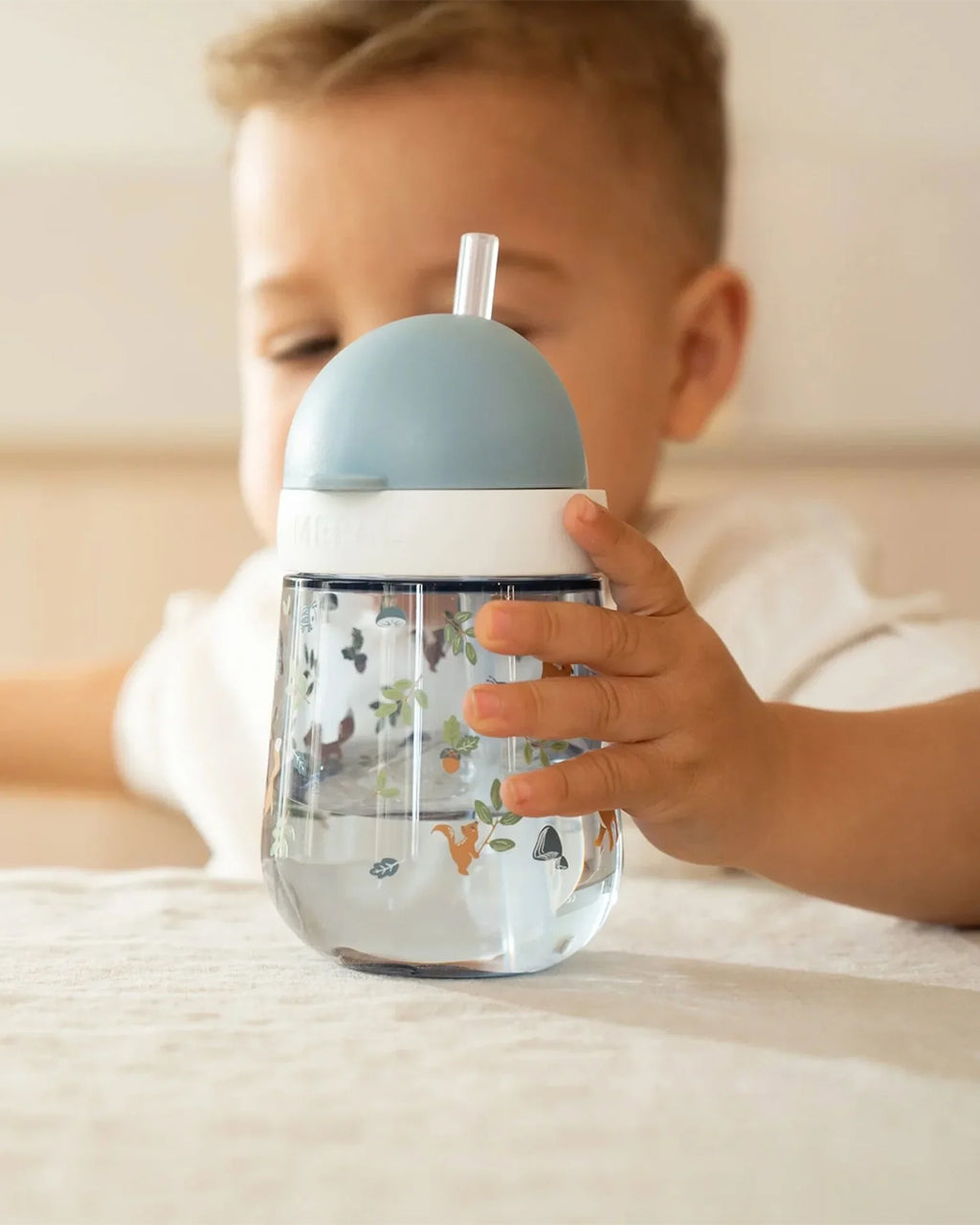 Little Dutch - Borraccia con cannuccia 300ml - Blu