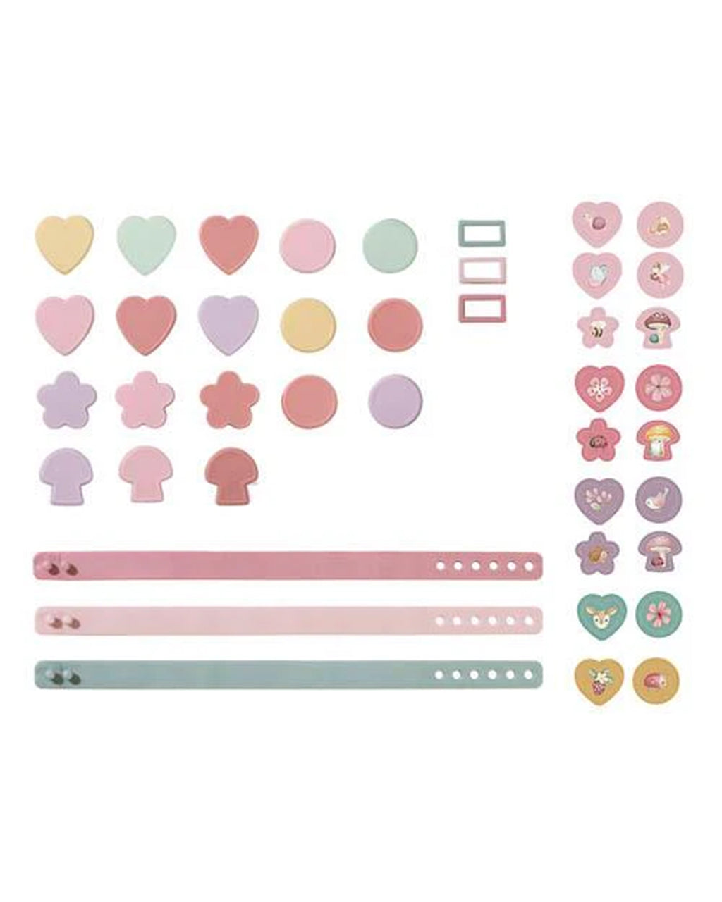 Little Dutch - Braccialetti con ciondoli scorrevoli - Rosa - Giardino delle fate