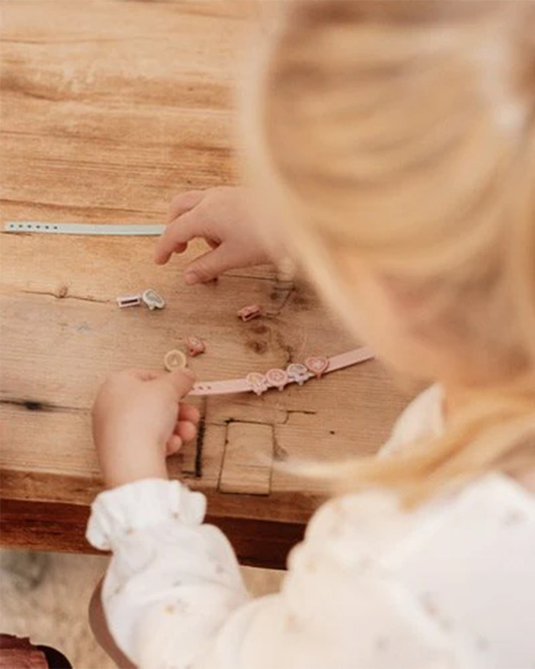 Little Dutch - Braccialetti con ciondoli scorrevoli - Rosa - Giardino delle fate