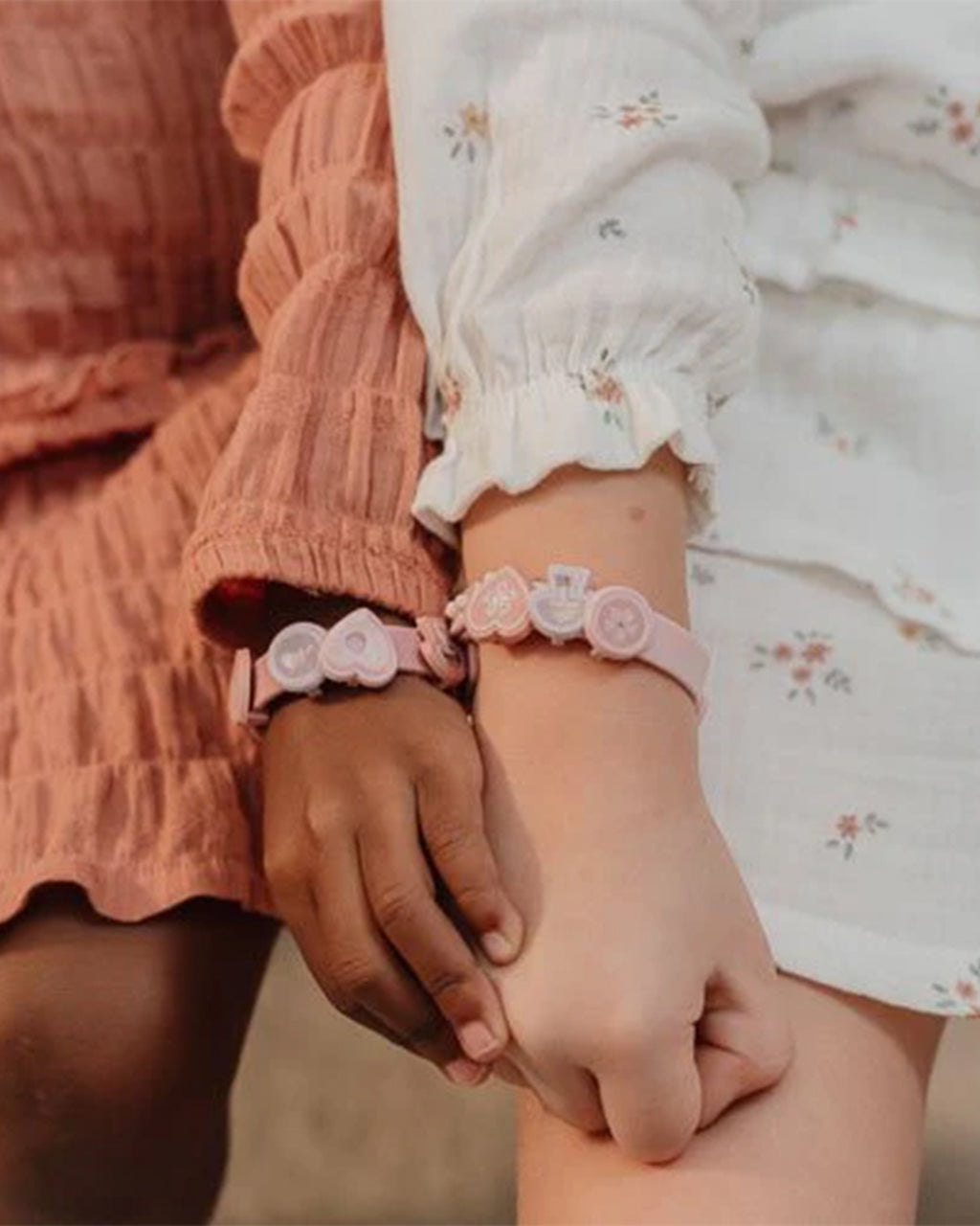 Little Dutch - Braccialetti con ciondoli scorrevoli - Rosa - Giardino delle fate