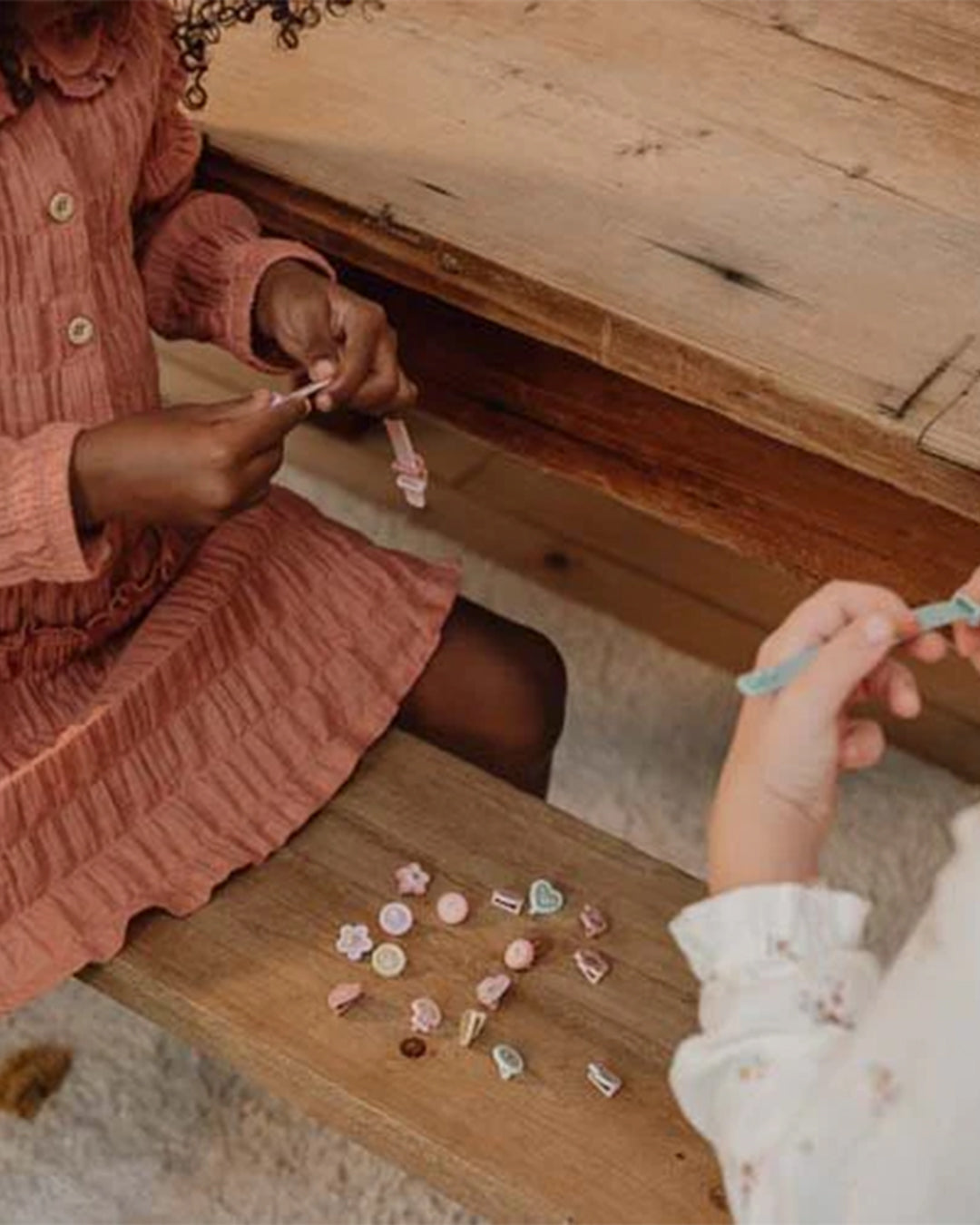 Little Dutch - Braccialetti con ciondoli scorrevoli - Rosa - Giardino delle fate