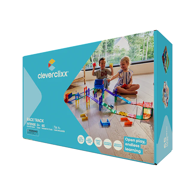 Cleverclixx -Race Track Intense, 65 pezzi -Costruzioni Magnetiche