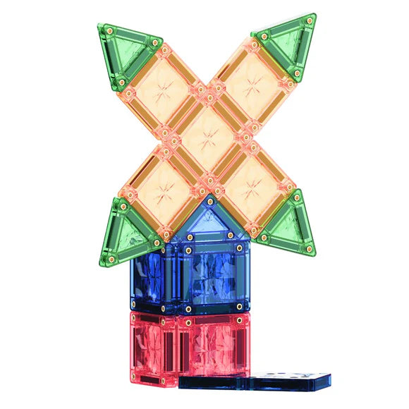 Clever Clixx - 28 Pezzi - Mini Costruzioni Magnetiche Verdi