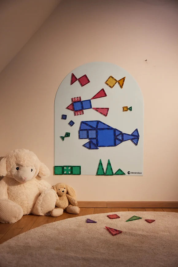 Cleverclixx -Adesivo Magnetico da Parete 95x75cm Clever Blu