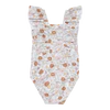 Little Dutch -Costume da bagno con volant e fiorellini vintage
