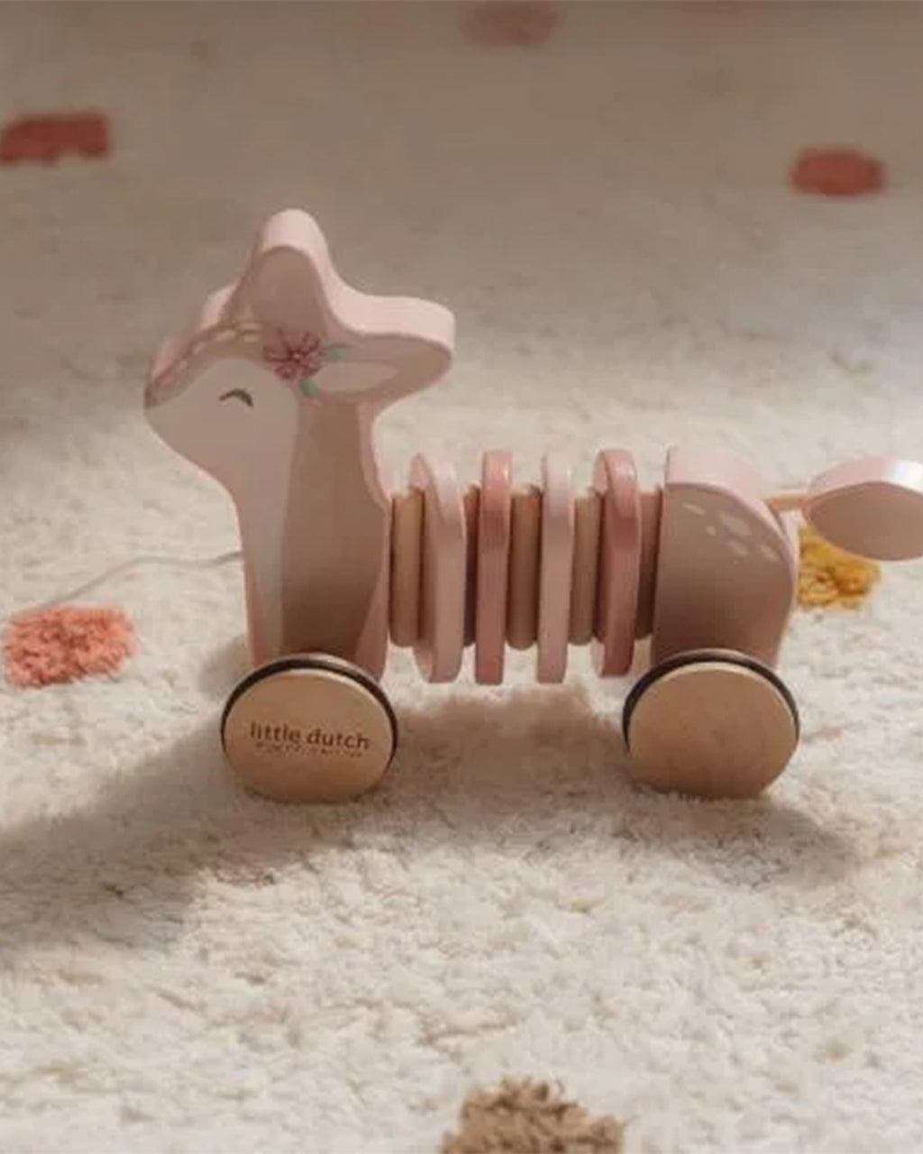 Little Dutch - Cervo da tirare – Rosa – Giardino delle fate