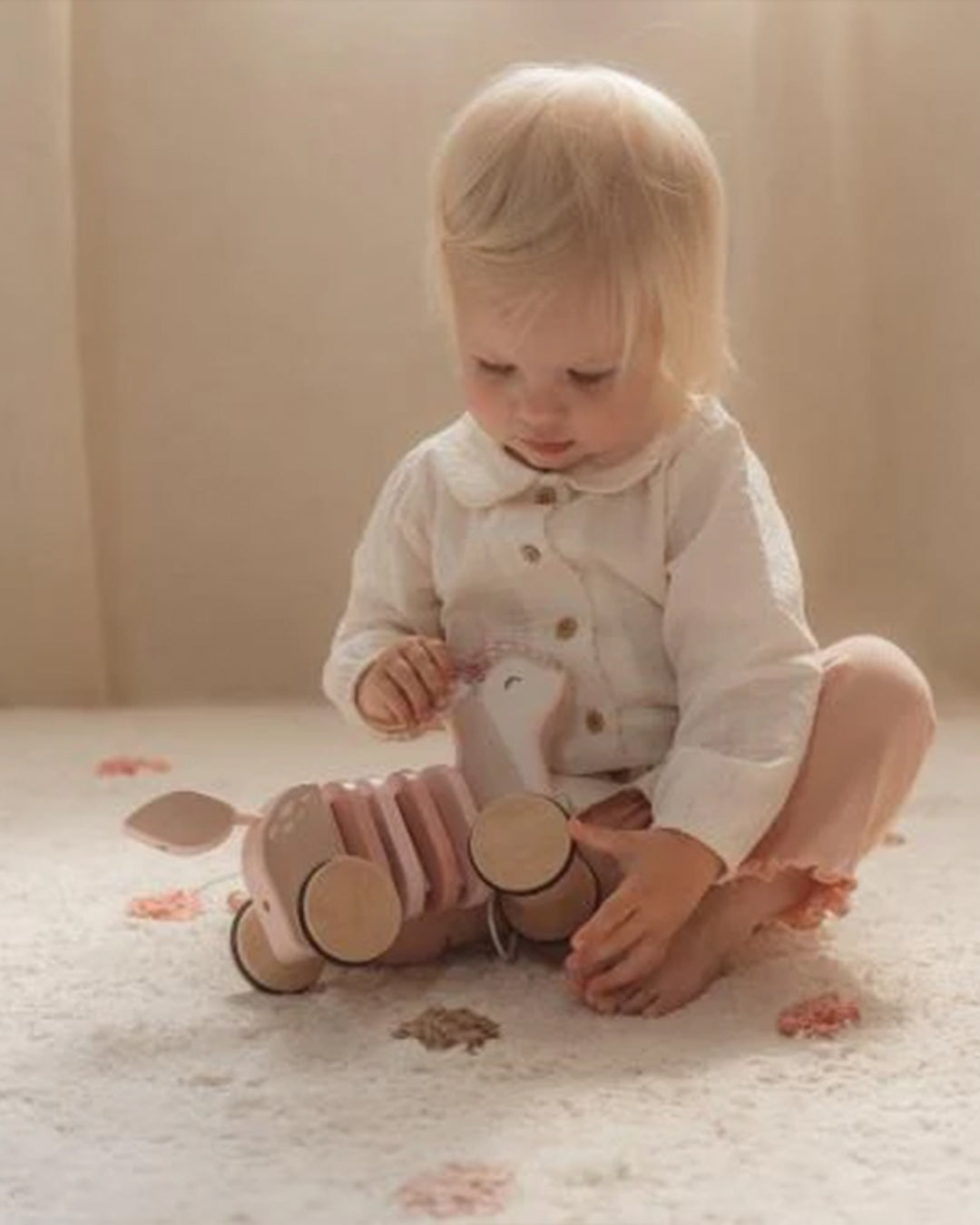 Little Dutch - Cervo da tirare – Rosa – Giardino delle fate