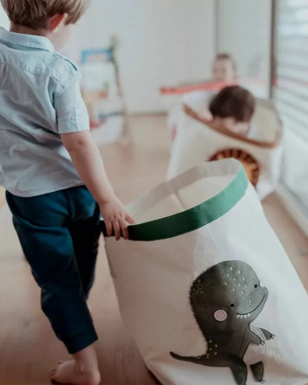 Sassi Editore - Cesto Portagiochi Dinosauro Cracky