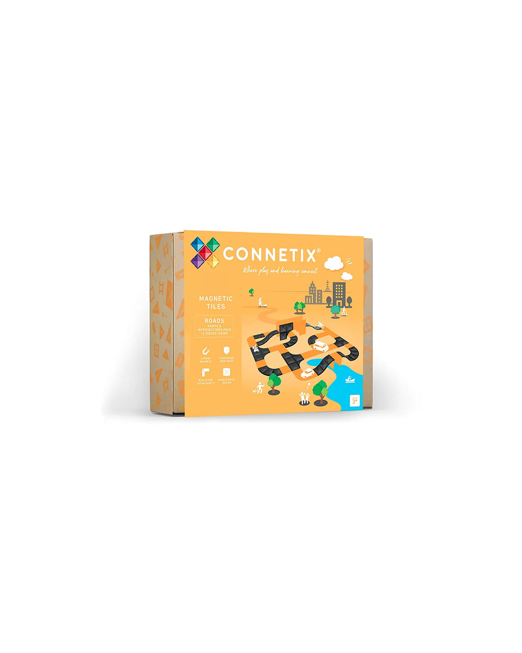 Connetix - 16 Pezzi - Tessere Magnetiche