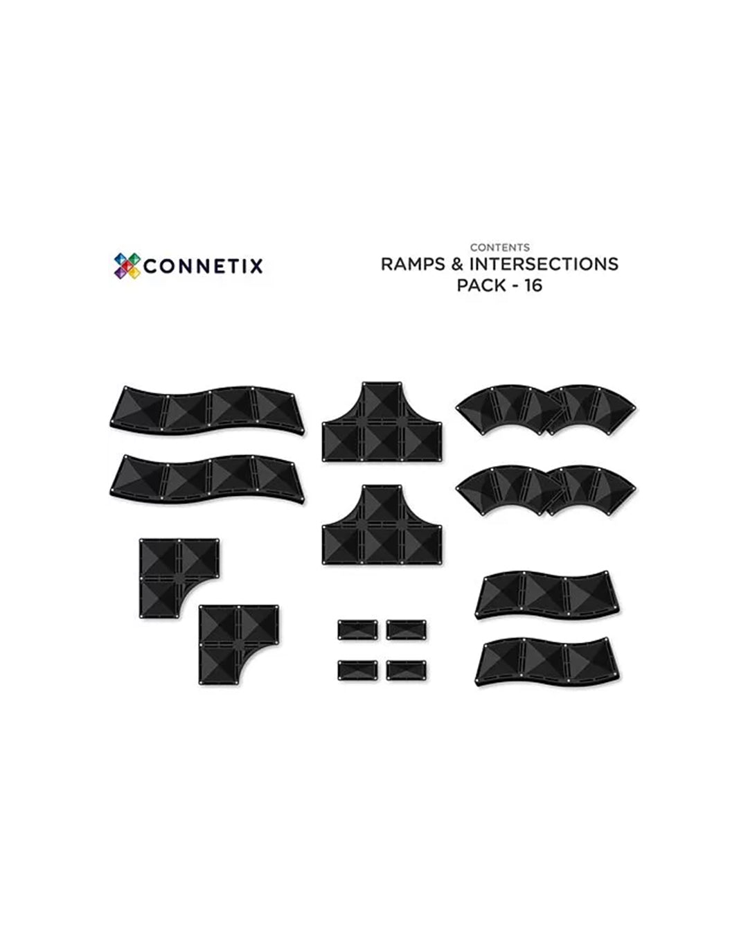 Connetix - 16 Pezzi - Tessere Magnetiche