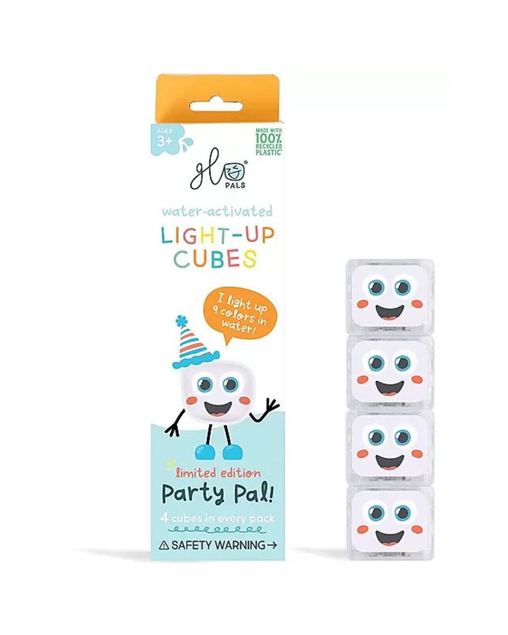 Glo Pals - Cubi Luminosi Party Pal - Bianco - Set da 4