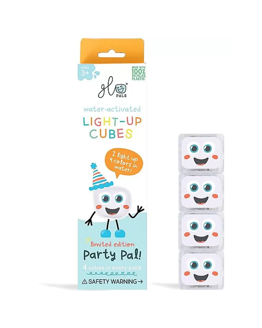 Glo Pals - Cubi Luminosi Party Pal - Bianco - Set da 4