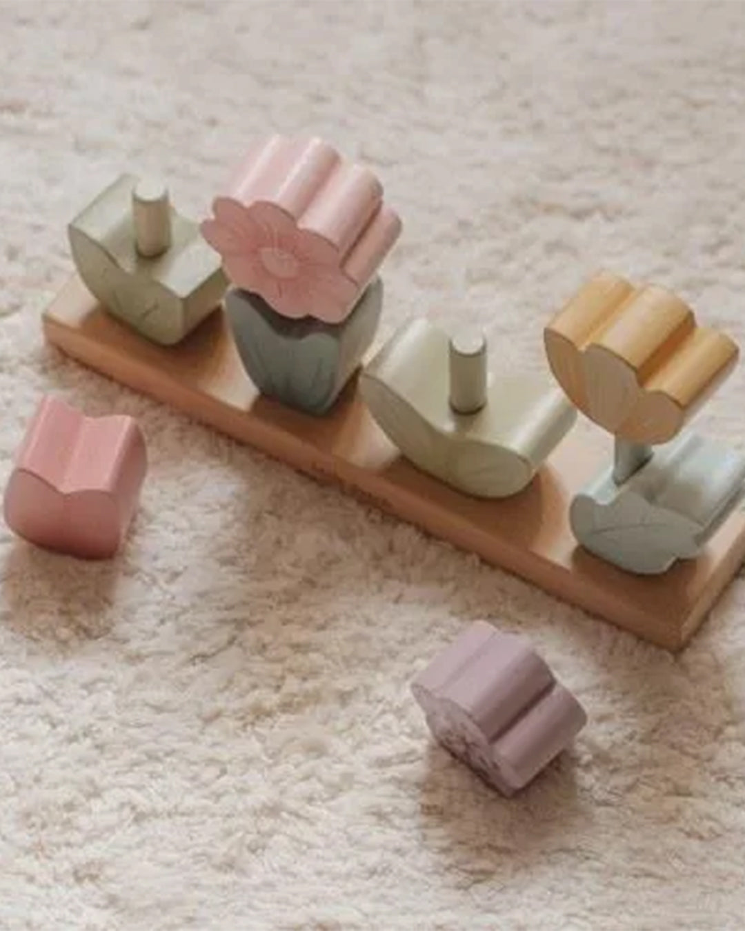 Little Dutch - Fiori impilabili-Rosa -Giardino delle fate