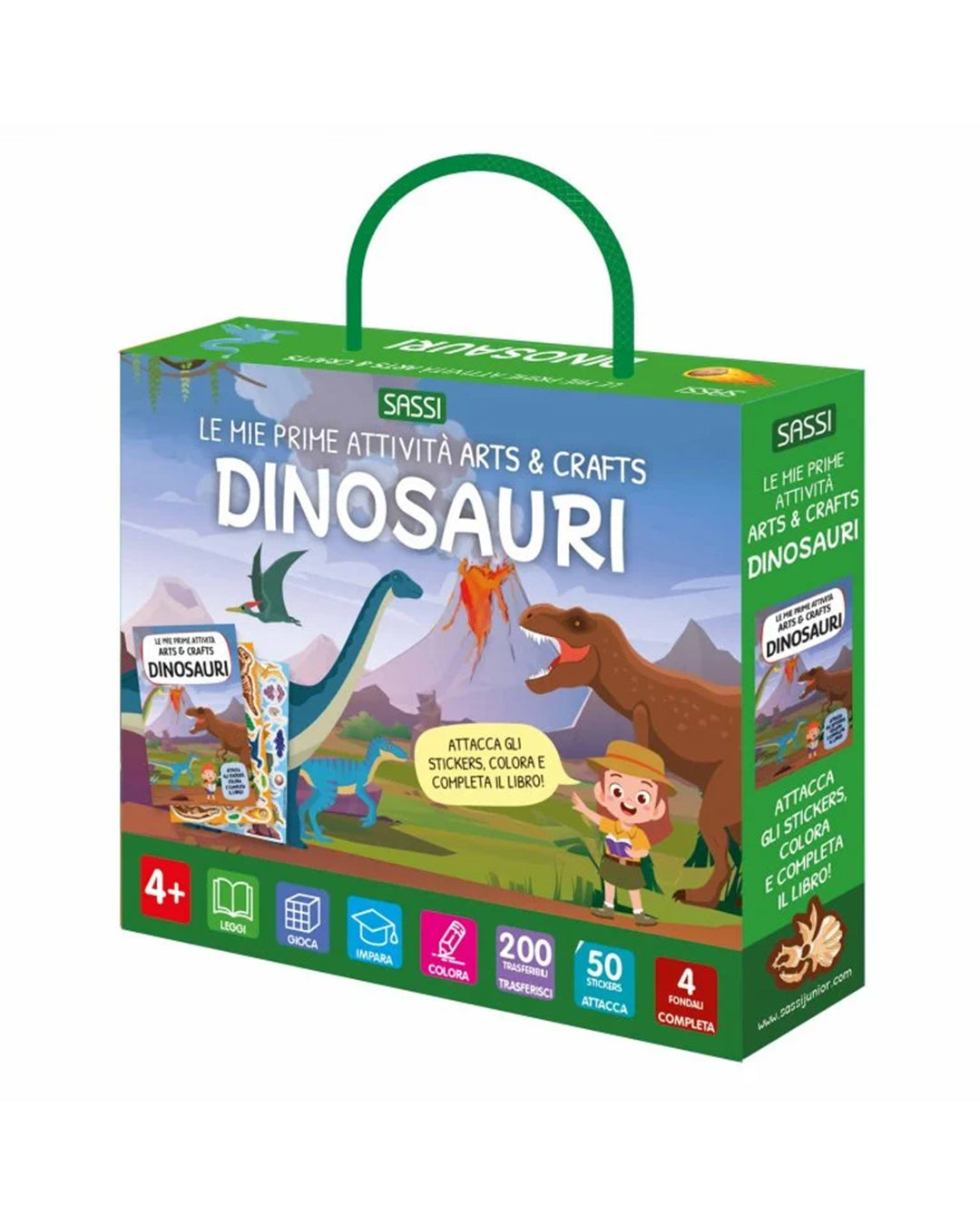 Sassi Yunior Editore - I dinosauri -  Libro attività arts & crafts
