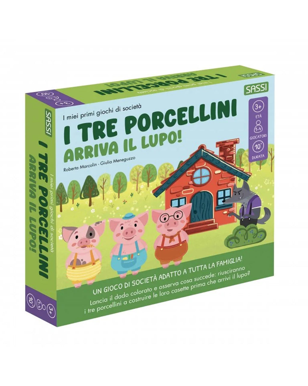 Sassi Editore - I tre porcellini. Arriva il lupo! - Gioco di società e libro
