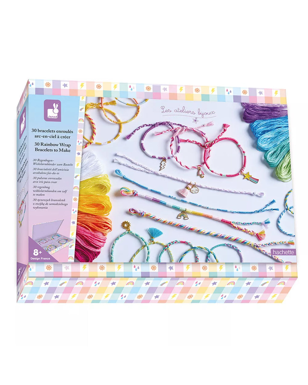 Janod - 30 Braccialetti Avvolgenti Arcobaleno