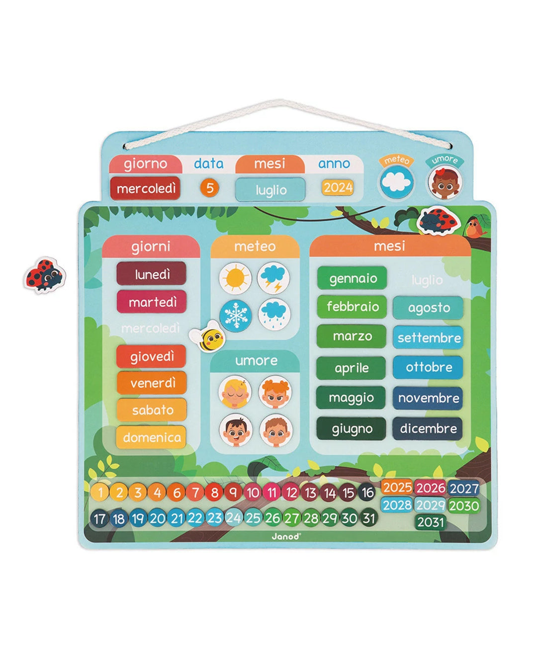 Janod - Calendario magnetico – italiano