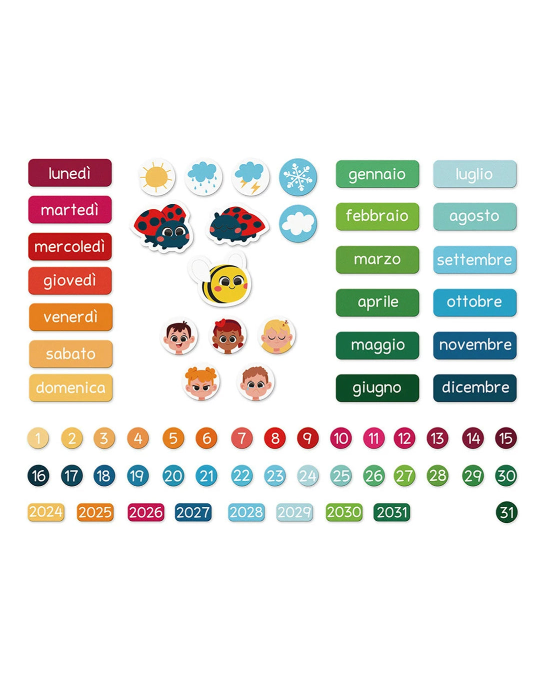 Janod - Calendario magnetico – italiano