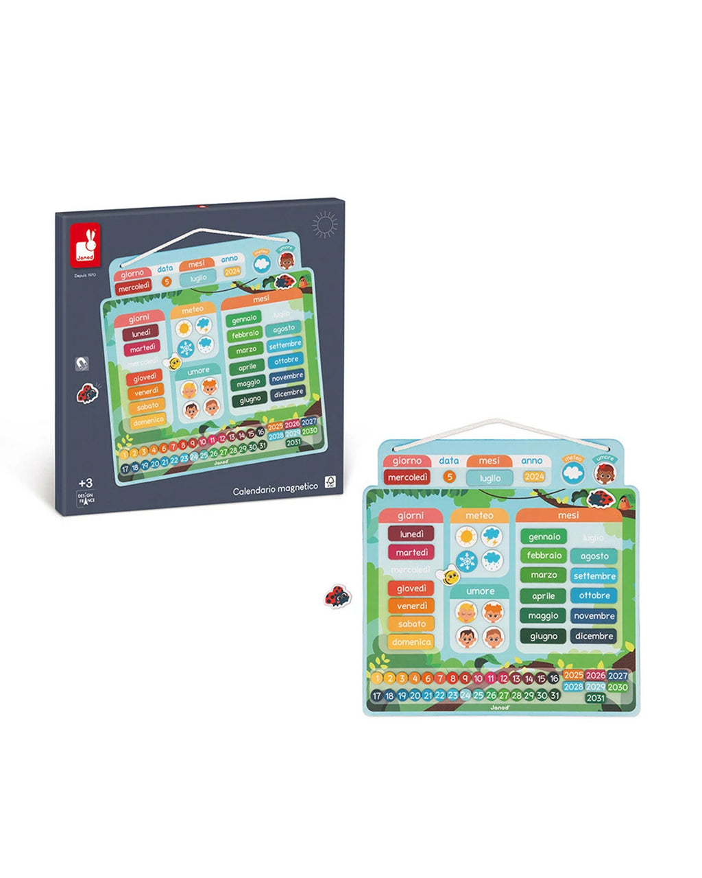 Janod - Calendario magnetico – italiano