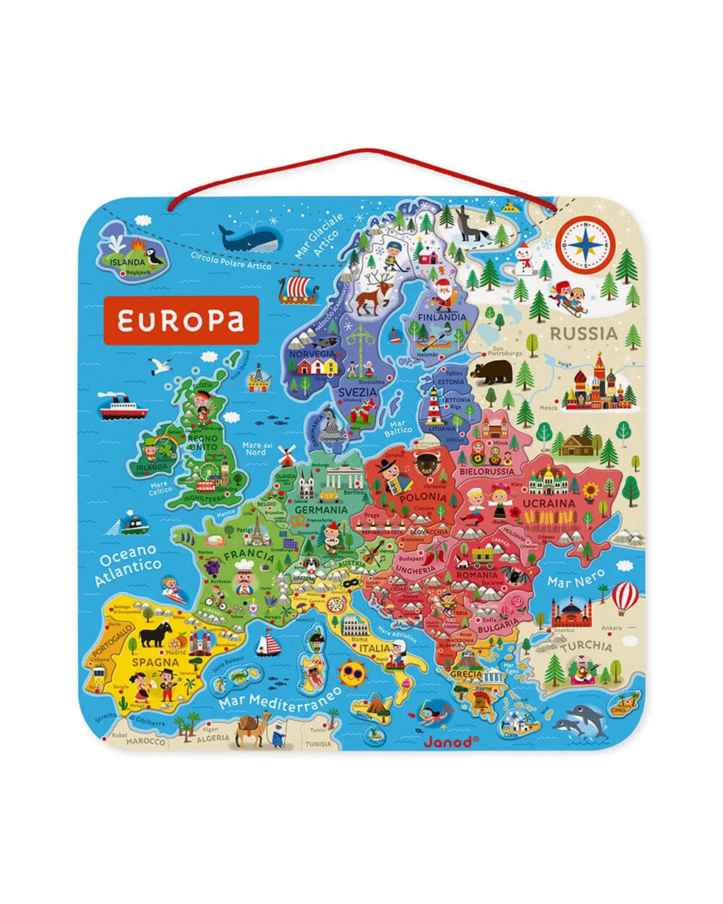 Janod - Mappa Magnetica Dell’europa Versione Italiana