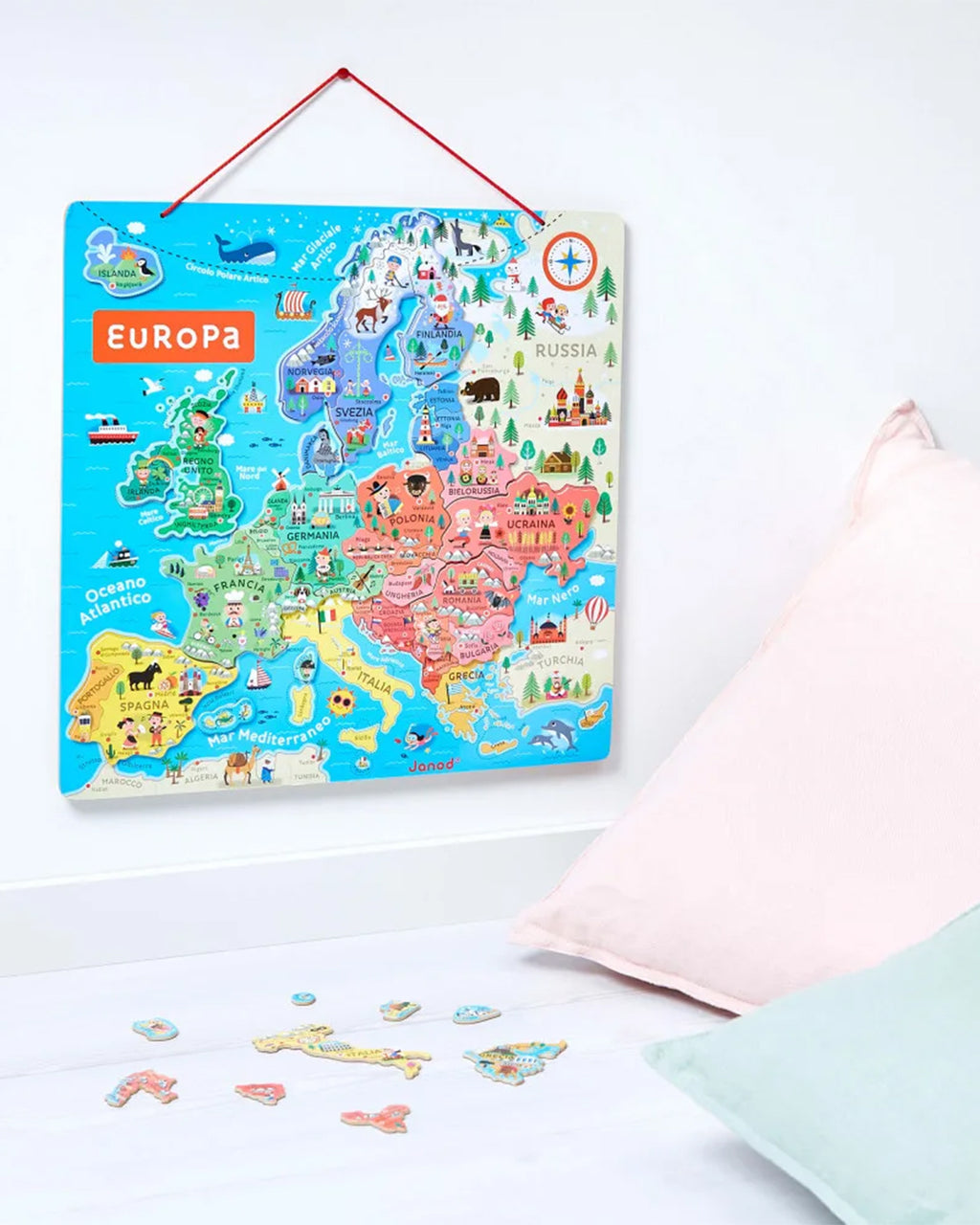 Janod - Mappa Magnetica Dell’europa Versione Italiana