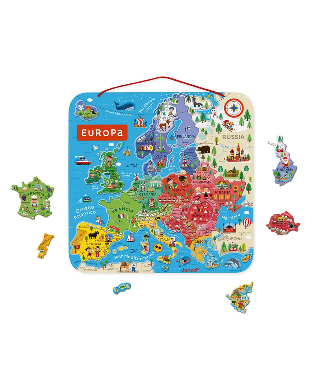 Janod - Mappa Magnetica Dell’europa Versione Italiana