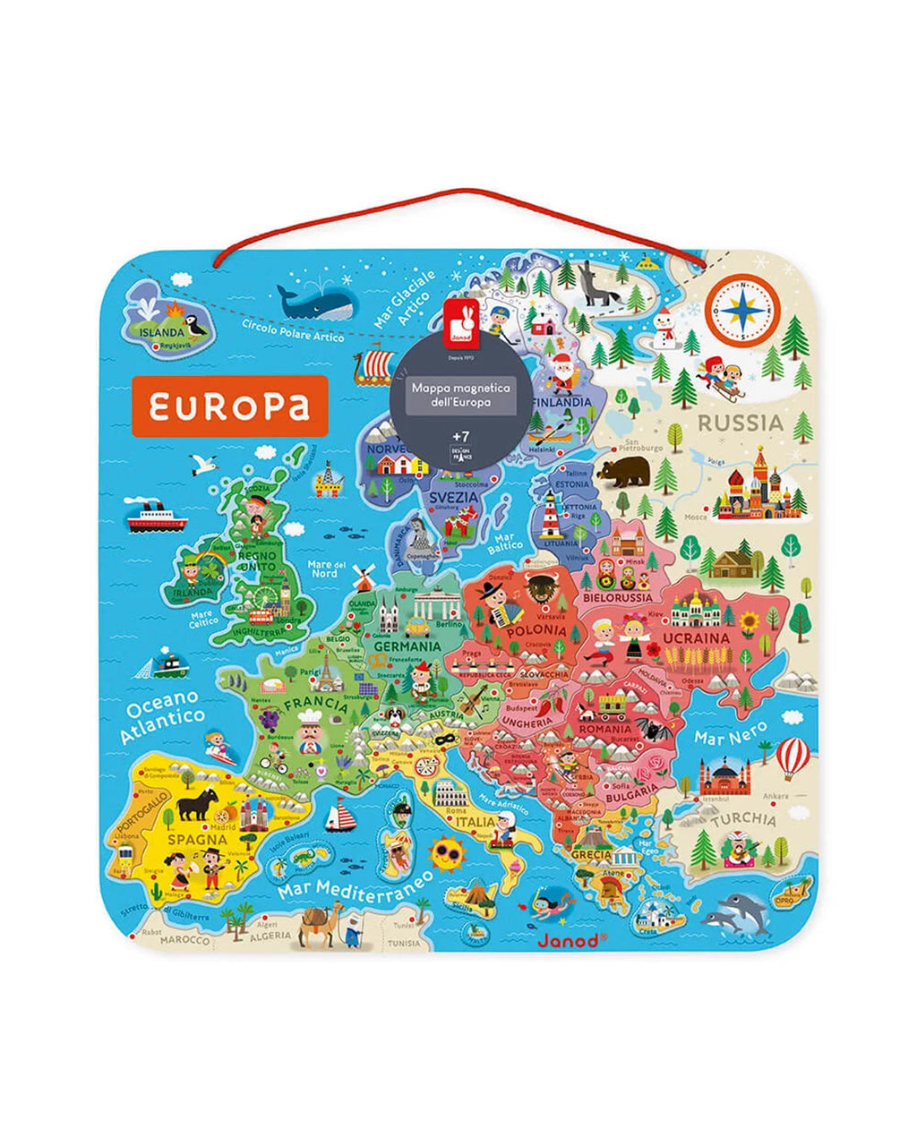 Janod - Mappa Magnetica Dell’europa Versione Italiana