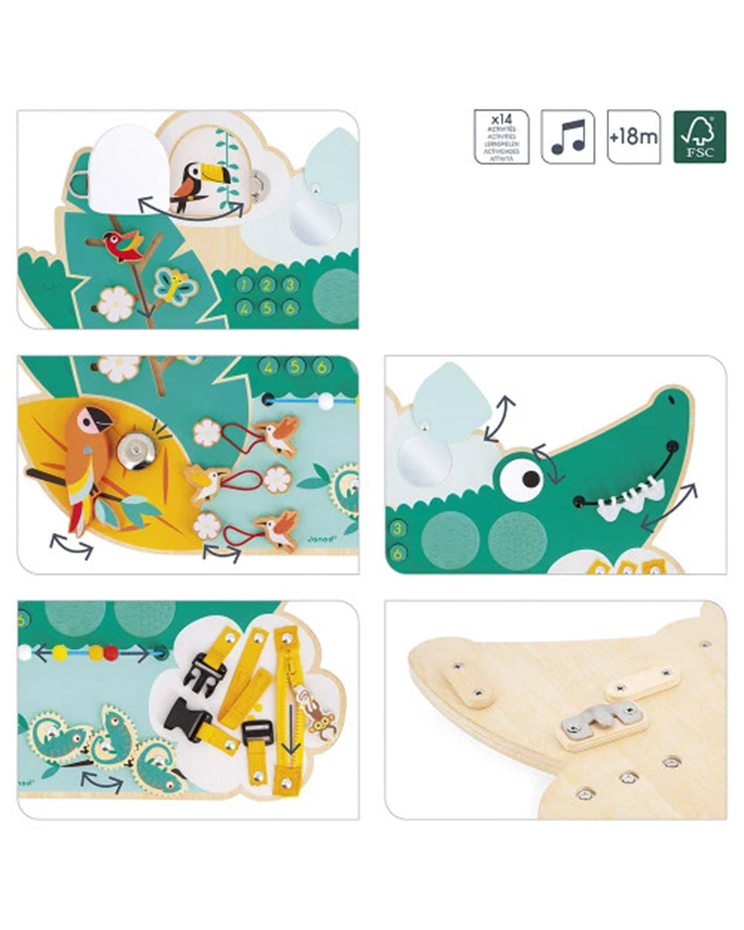 Janod - Pannello Multiattività Coccodrillo