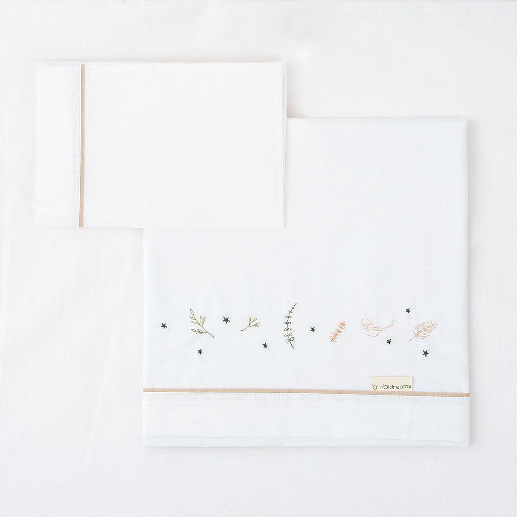 Bimbidreams – Lenzuola per culla Bimbi Class Botanic beige
