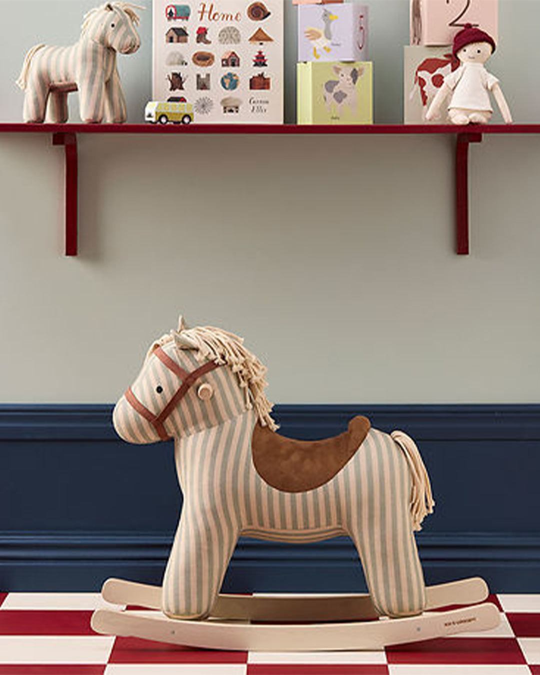 Kid's Concept - Rocking Horse - Sa M - Aiden - Blue/White