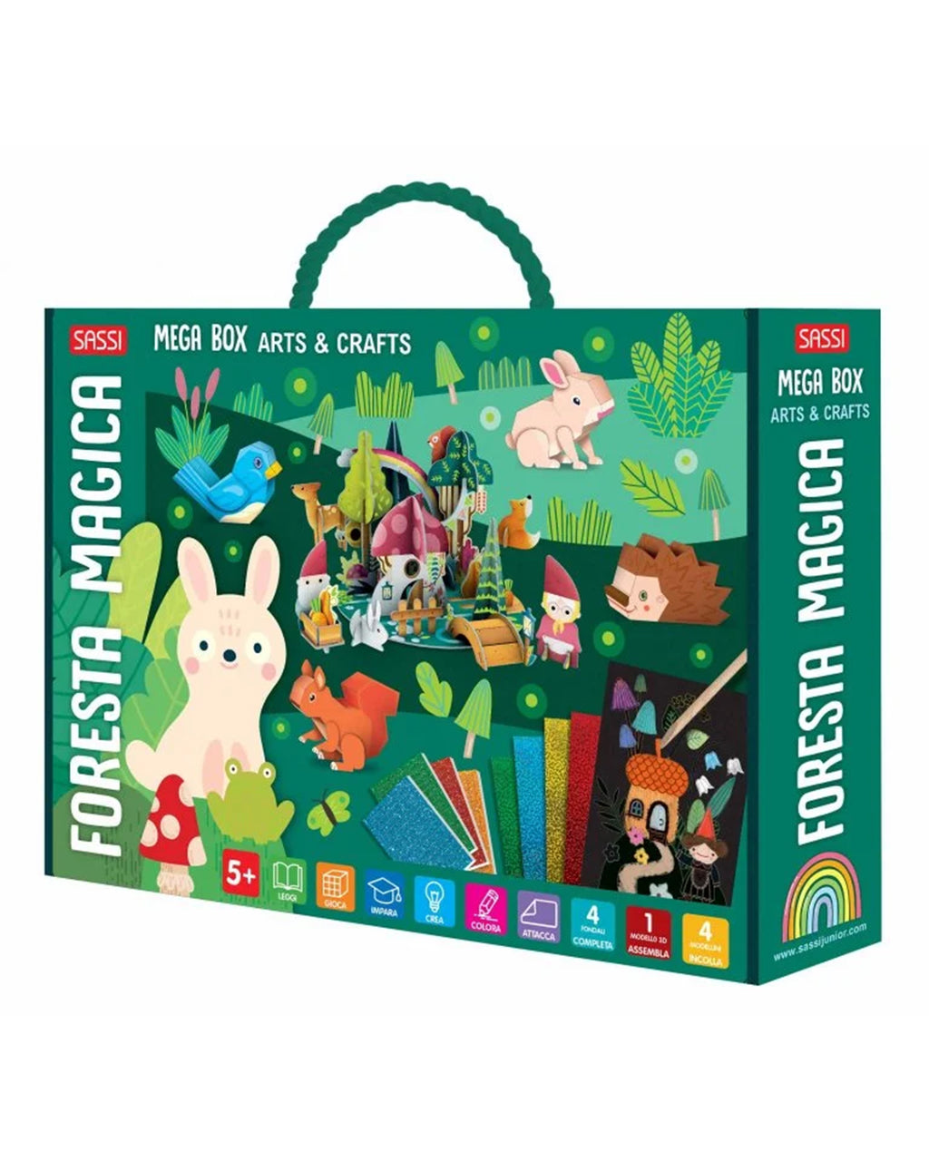 Sassi Yunior Editore - La foresta magica - Mega box arts & crafts