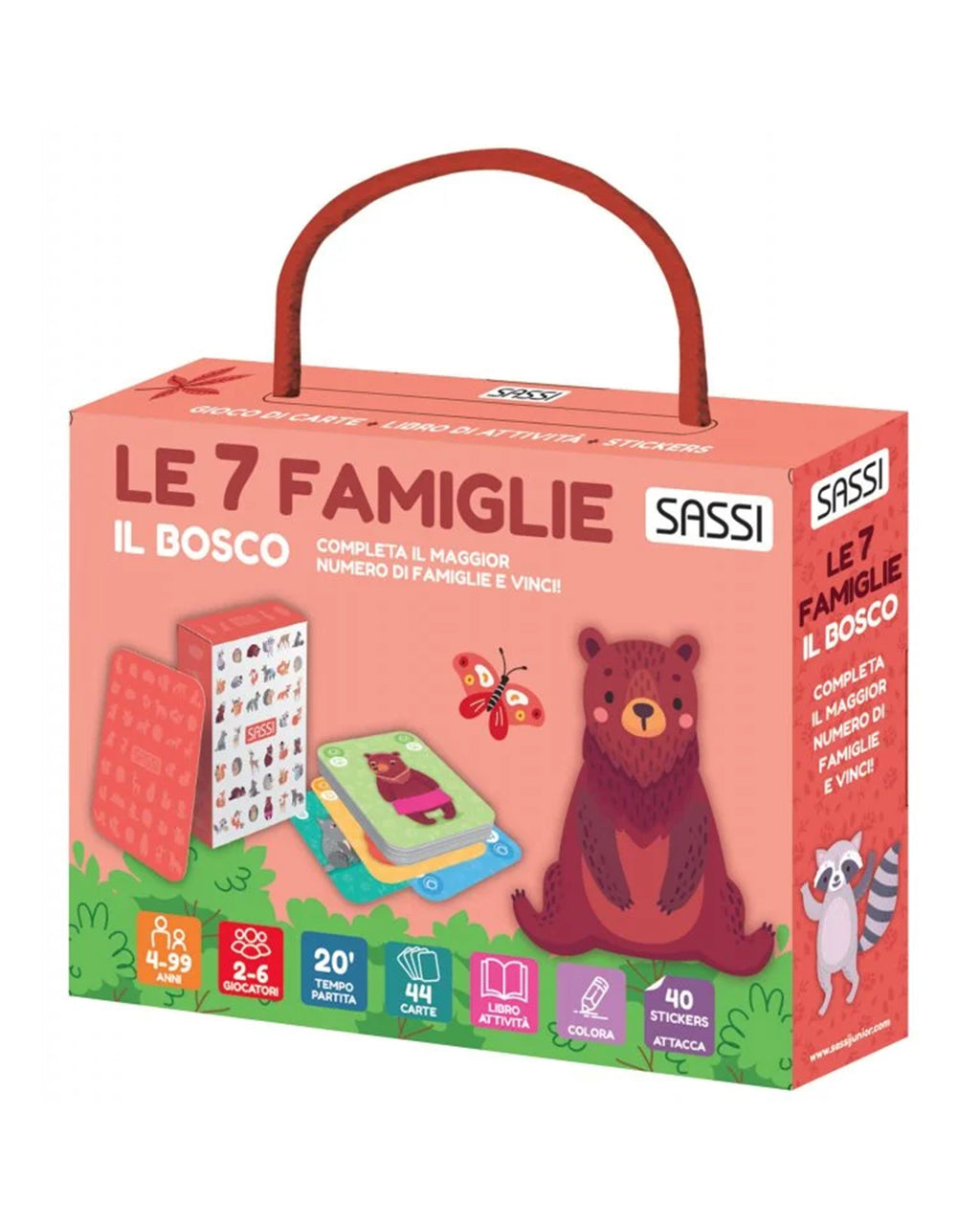 Sassi Yunior Editore - Le sette famiglie. Il bosco - Gioco società e libro attività