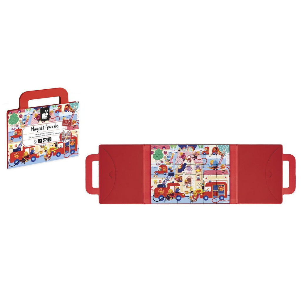 Janod -Puzzle magnetico i pompieri 36 pezzi