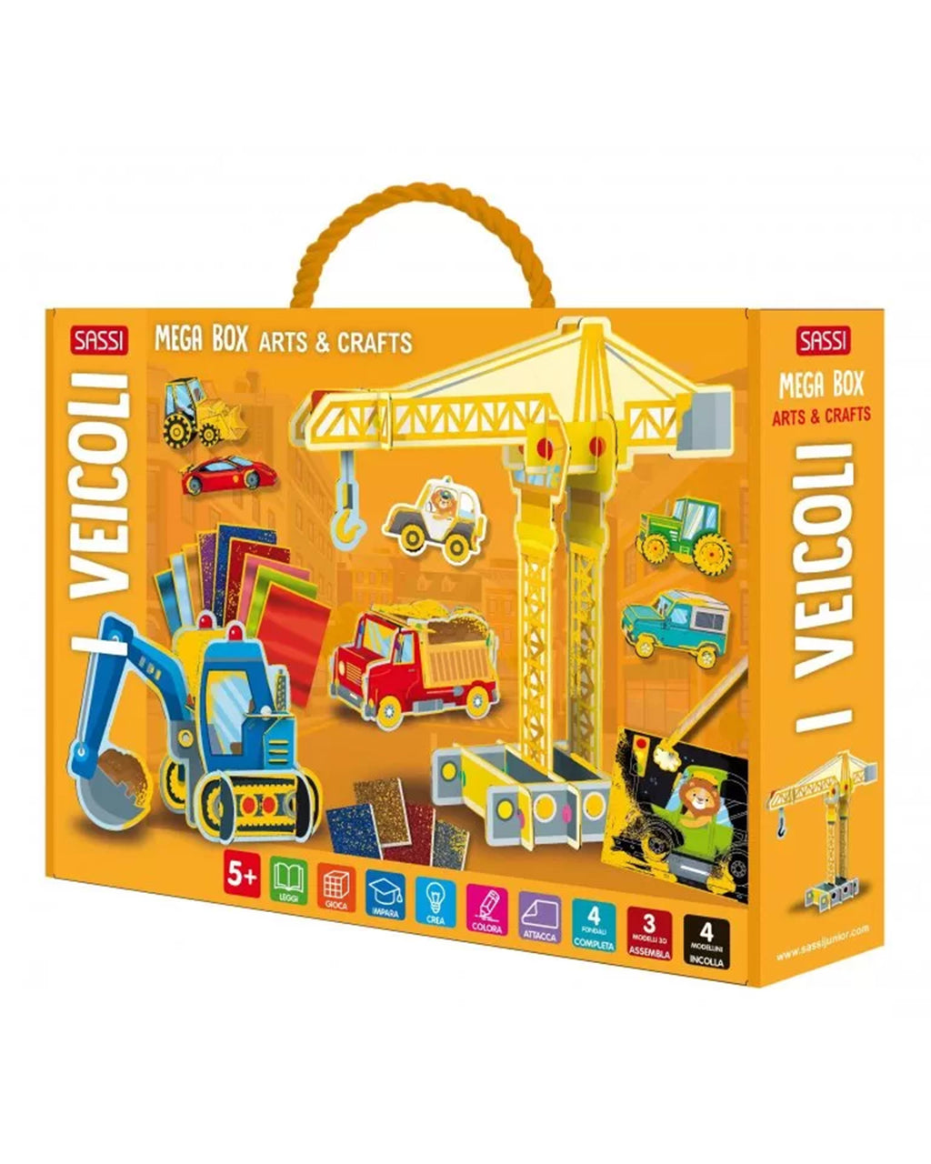 Sassi Yunior Editore - Mega box arts & crafts. I veicoli