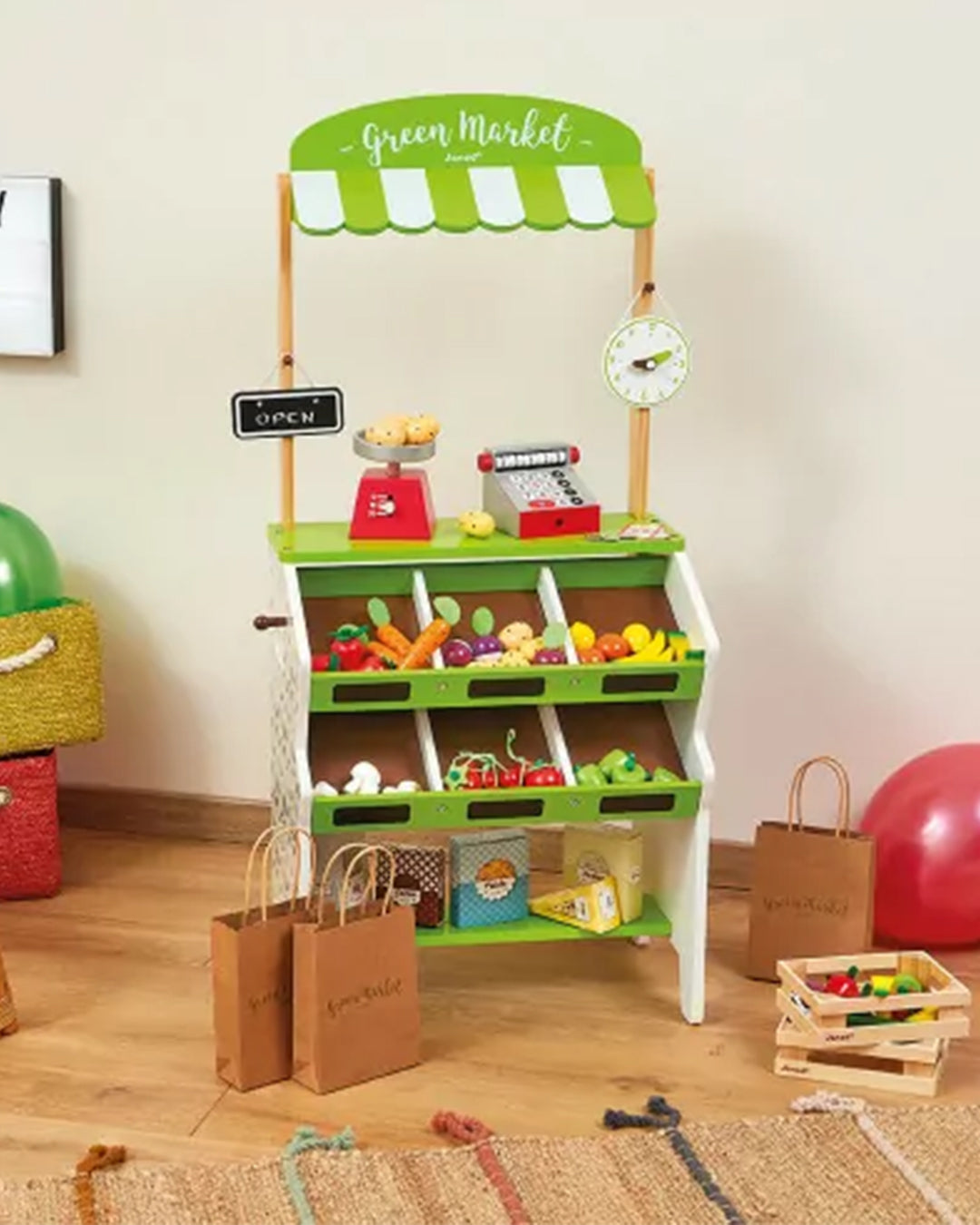 Janod - Negozio Green Market Con Accessori